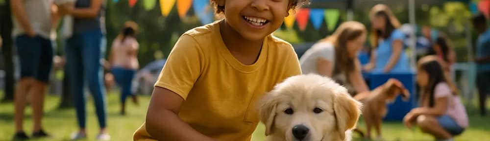 Clear The Shelters adopter meeting a calm shelter dog with a counselor nearby