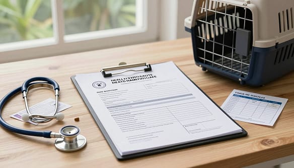 interstate pet transport health certificate documentation